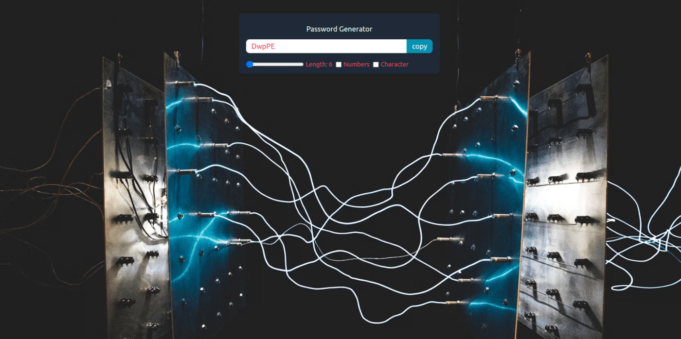 passwordGenerator