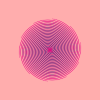 twirling star rolling in and out in a hypnotic pattern