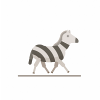 fake 3D zebra running
